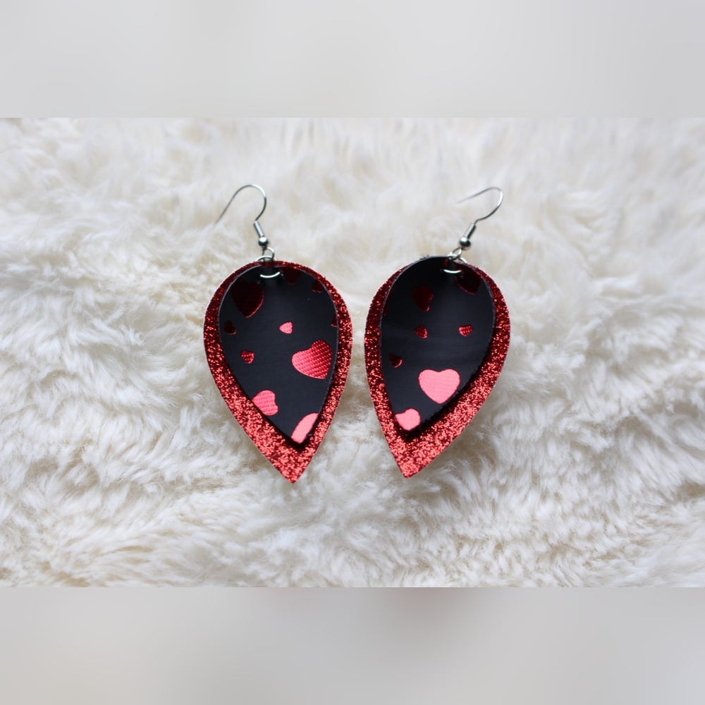 Handmade Valentine's Day Earrings - Picture 4 of 5